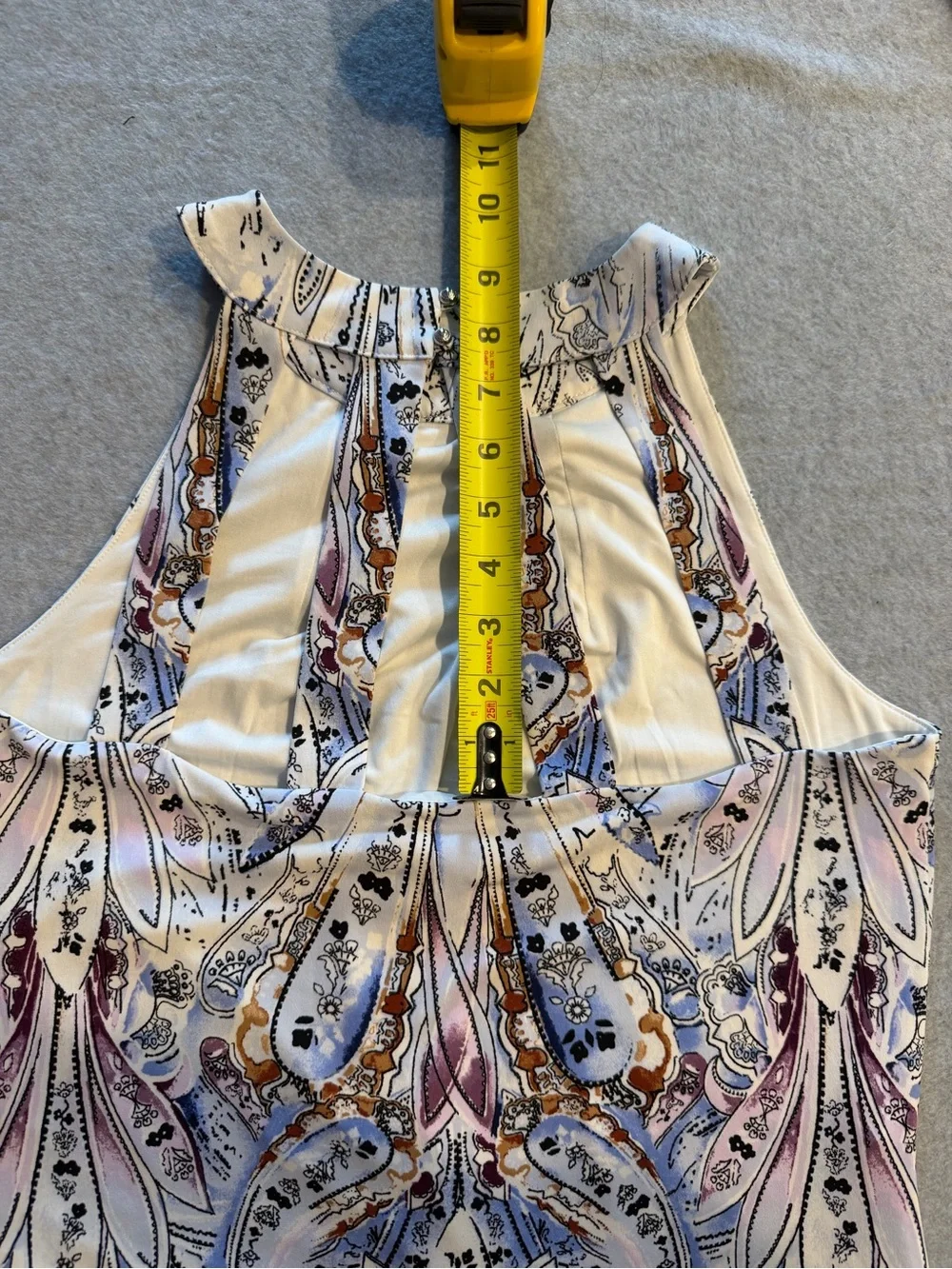 White House Black Market (Size SP) BOHO Sleeveless Dress Rhinestone Bling Sheath